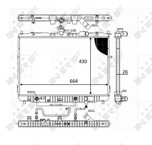 Купити 59043 NRF Радіатор двигуна