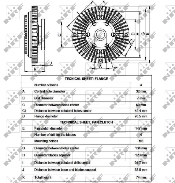 Вискомуфта вентилятора 21082R9201 Nissan/Infiniti