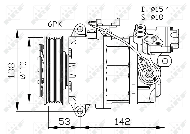 Компресор системи кондиціювання NRF 32463 ціна, від 291.07 USD