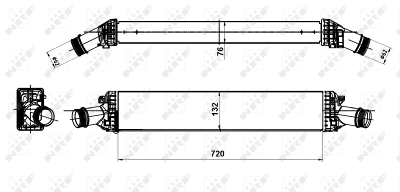 Купити MST443 Magneti Marelli Радіатор интеркуллера