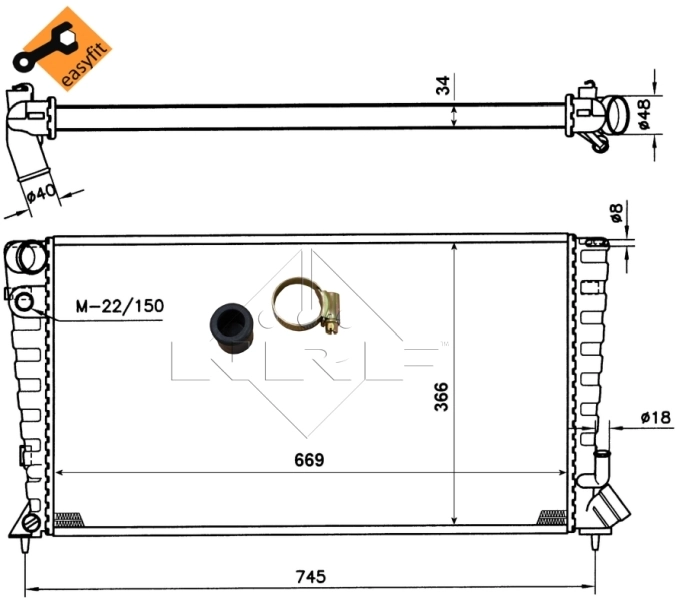 Радіатор охолодження NRF 509510
