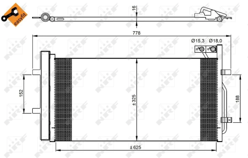 Радіатор кондиціонера BC842 Magneti Marelli