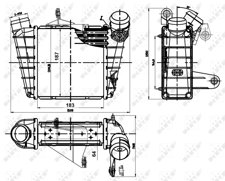 Купити 6913J82 Polcar Радіатор интеркуллера