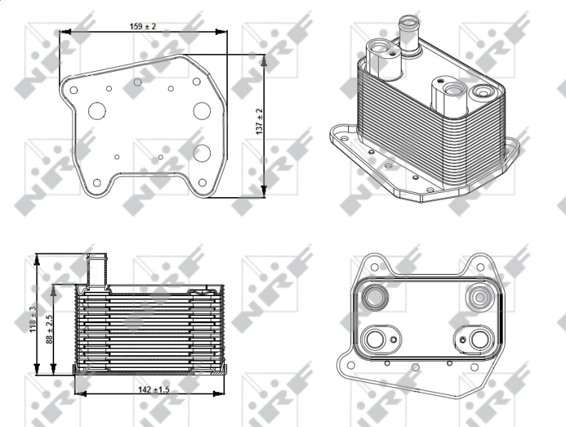 Масляний радіатор охолодження рідини АКПП NRF 31276