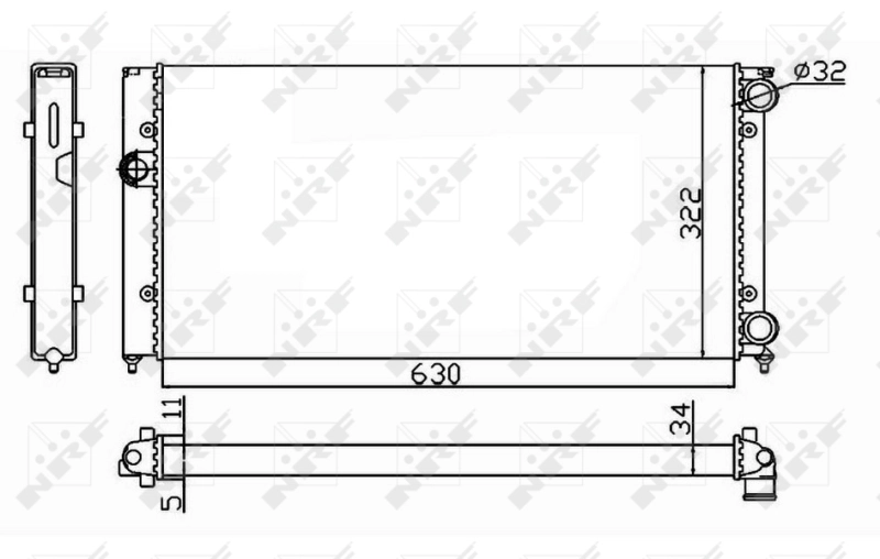 Купити 54664 NRF Радіатор двигуна