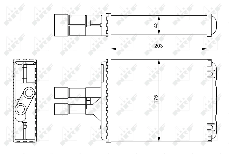 Радіатор пічки (обігрівача) NRF 54242 ціна, від 18.70 USD