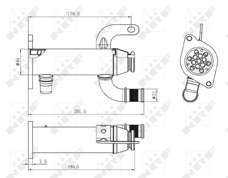 Радіатор системи EGR рециркуляції вихлопних газів HMP3M5Q9F464AA Hmpx