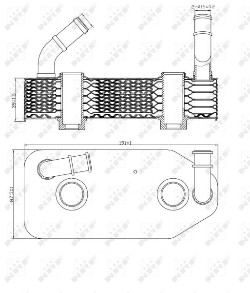 Радіатор охолодження, АКПП NRF 31186 ціна, від 39.09 USD