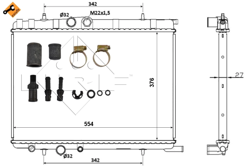 Радіатор охолодження NRF 53424