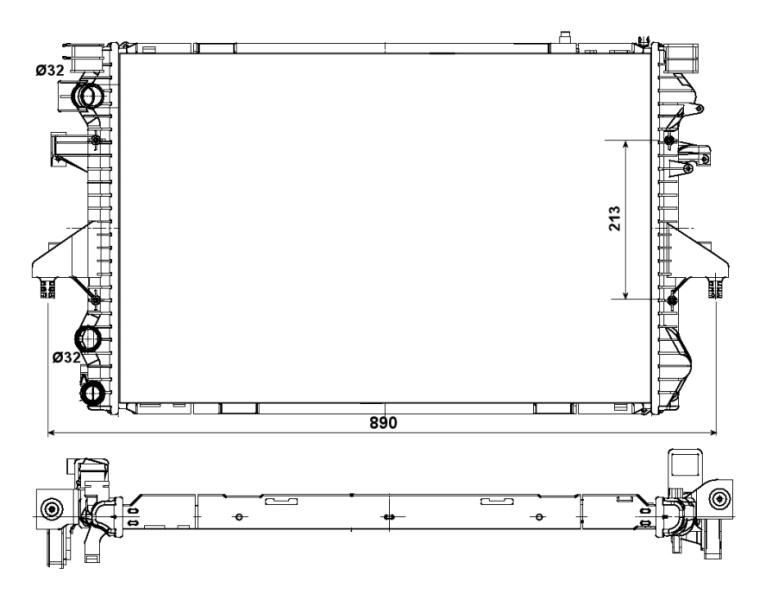 Радіатор основний NRF 53796 ціна, від 125.95 USD