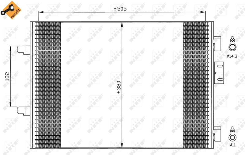 Купити 35544 NRF Радіатор системи охолодження кондиціонера