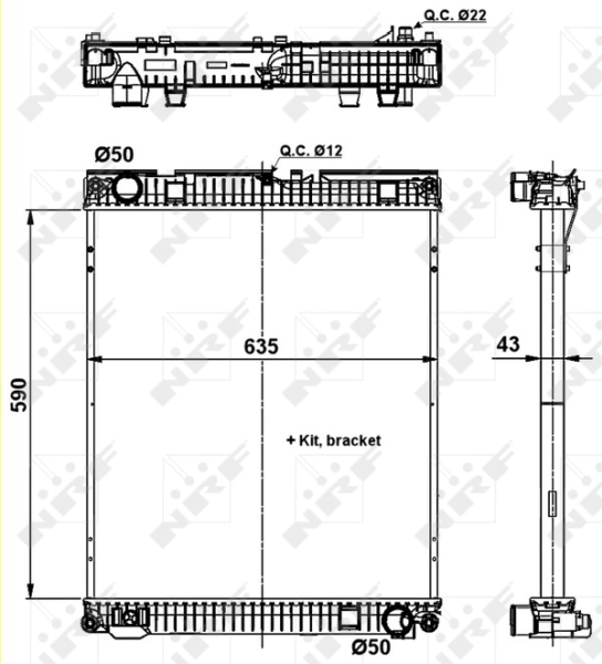 Радіатор 509873 NRF