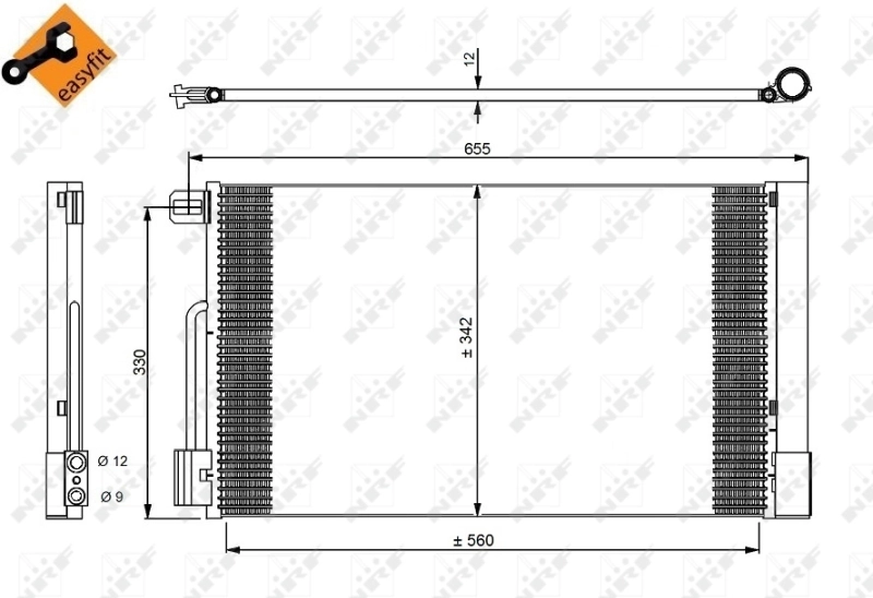 Радіатор охолодження кондиціонера NRF 35777