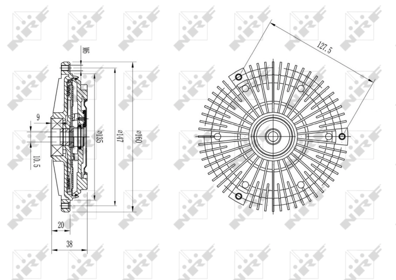 Вискомуфта вентилятора 1340170 General Motors