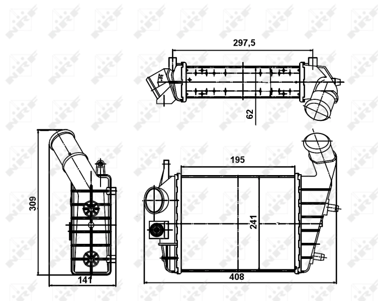 Радіатор інтеркулера Polcar 1408J81