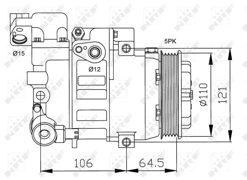 Компресор системи кондиціювання NRF 32175 ціна, від 162.44 USD