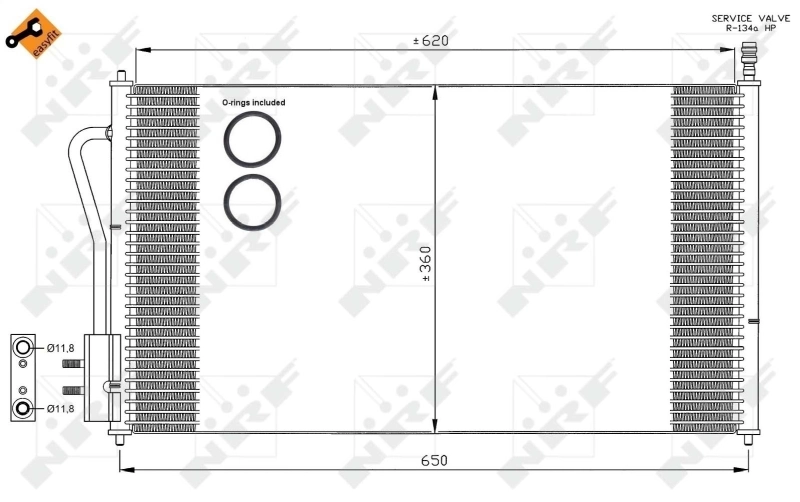 Конденсатор кондиціонера NRF 35345 ціна, від 67.77 USD
