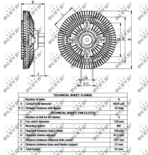 Муфта вентилятора охолодження NRF 49552