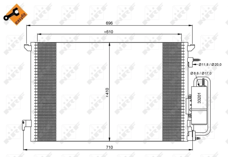 Купити 35929 NRF Радіатор системи охолодження кондиціонера