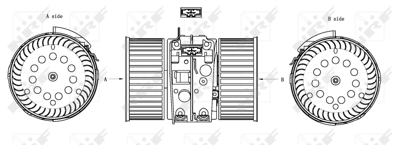 Вентилятора пічки 34161 NRF