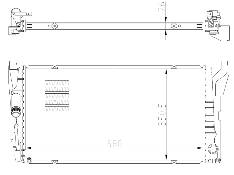 Радіатор охолодження NRF 50039