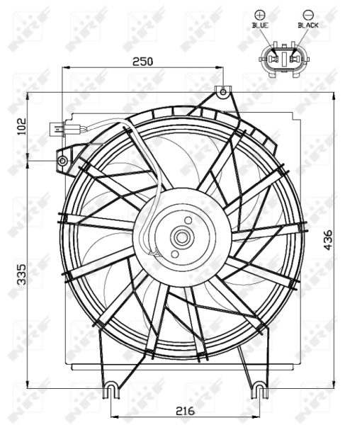 Вентилятор/крильчатка радіатора охолодження NRF 47499 ціна, від 22.80 USD