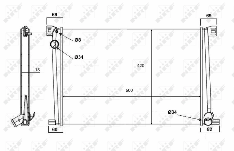 Радіатор основний Polcar 5102082 ціна, від 62.49 USD