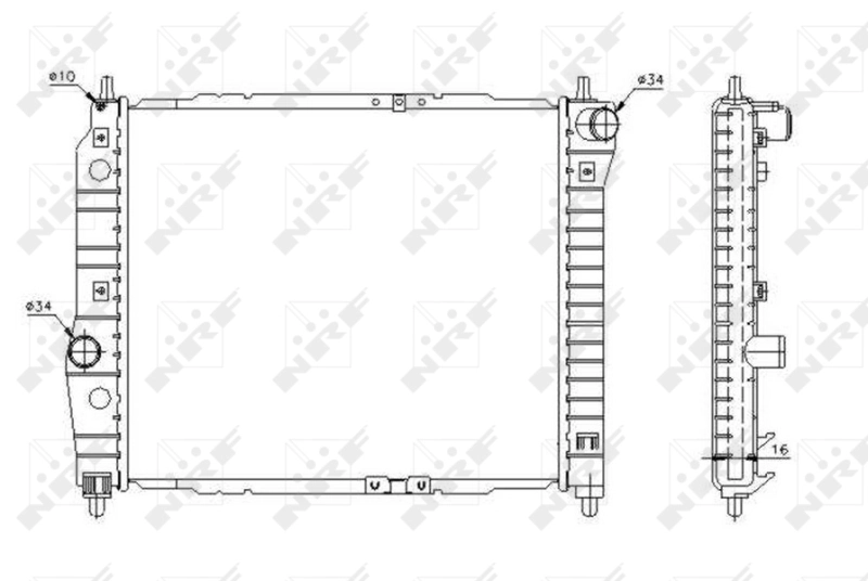 Купити 53637 NRF Радіатор двигуна