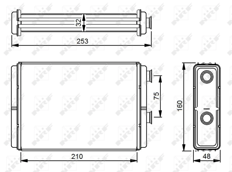 Радіатор обігрівача NRF 53233