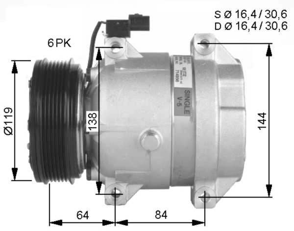 Компресор системи кондиціювання NRF 32483G ціна, від 206.88 USD