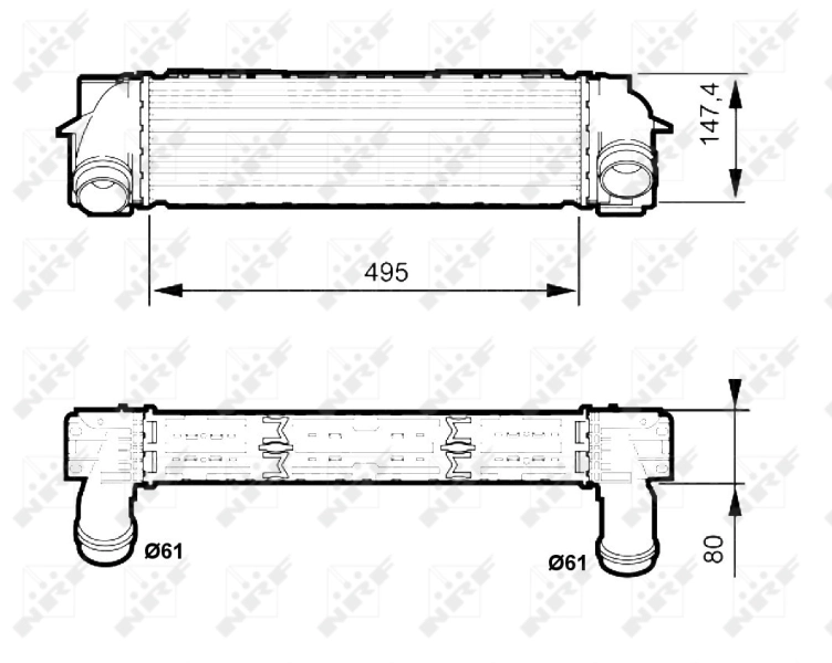 Радіатор інтеркулера NRF 30524