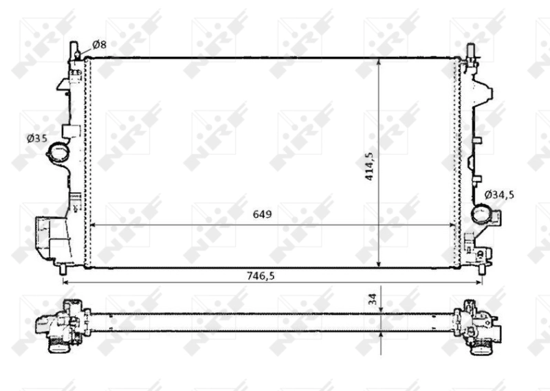 Купити 58204 NRF Радіатор двигуна