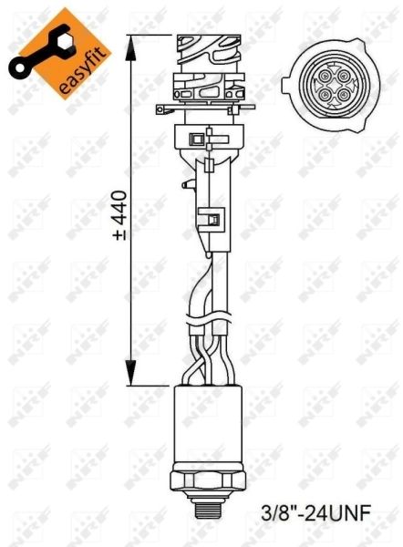 Клапан тиску кондиціонера NRF 38950