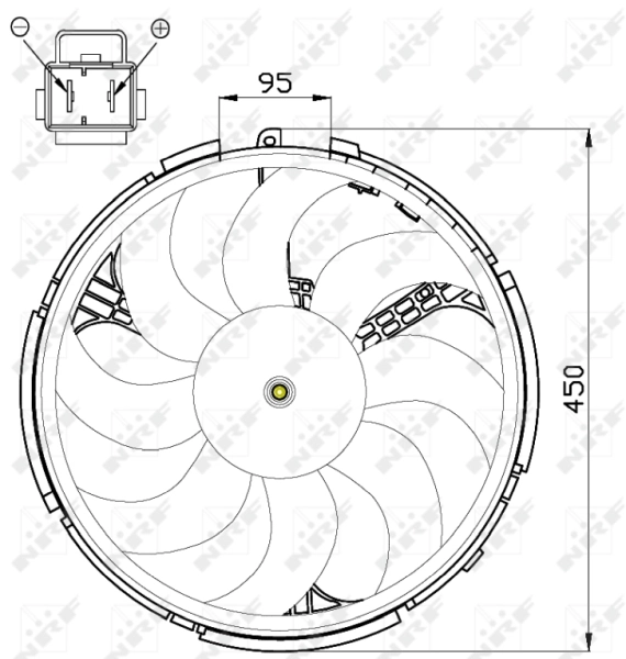 Вентилятор радіатора NRF 47507 ціна, від 21.47 USD
