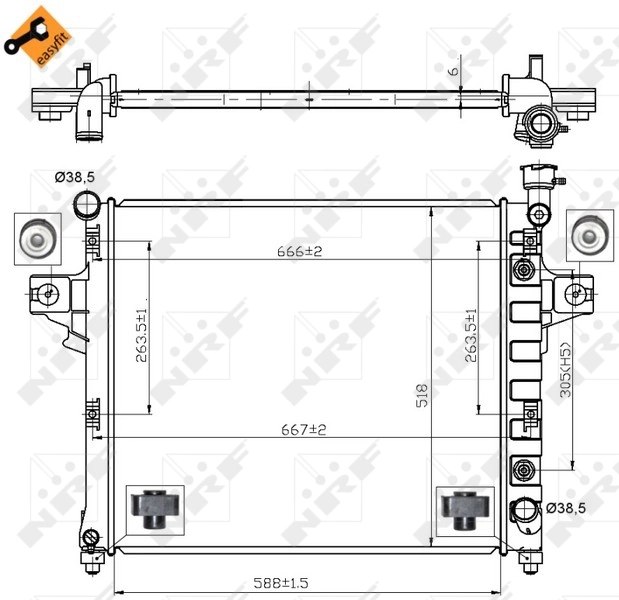 Купити K52079883AD Fiat/Alfa/Lancia Радіатор двигуна