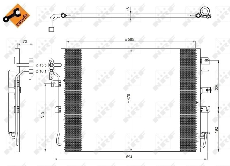 Радіатор охолодження кондиціонера Magneti Marelli BC771