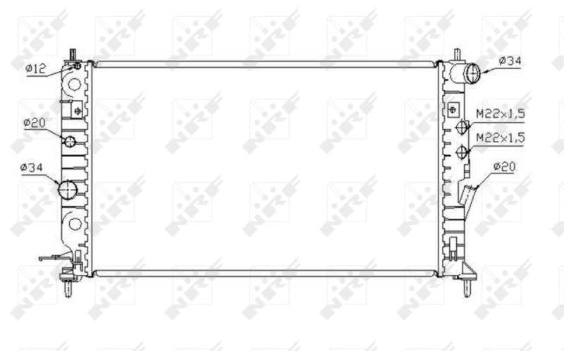 Купити 58288 NRF Радіатор двигуна