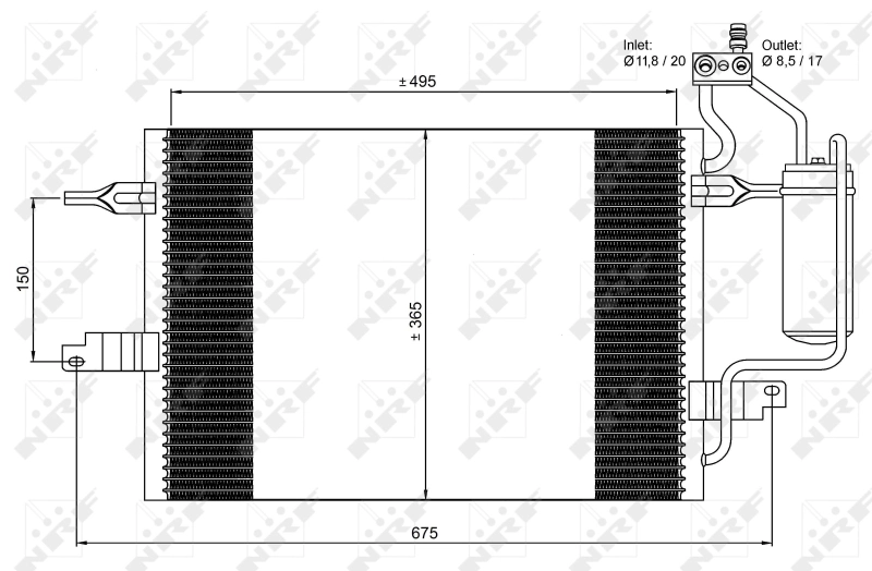 Конденсатор кондиціонера NRF 35599 ціна, від 83.10 USD