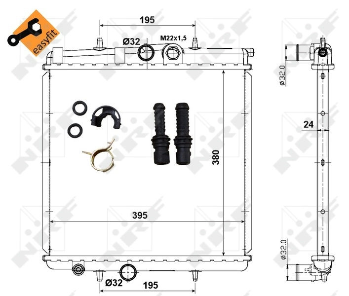 Радіатор охолодження NRF 509523