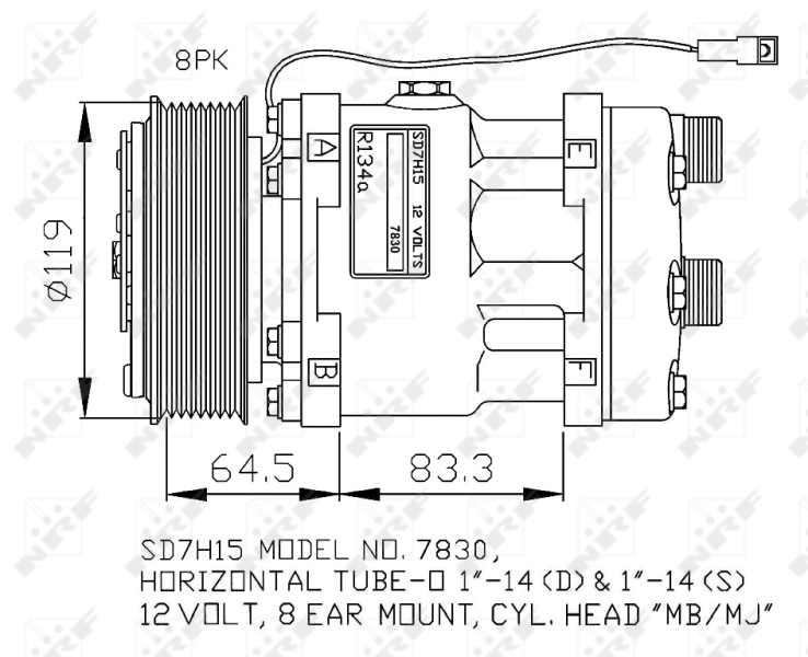 Купити 50500526 Fiat/Alfa/Lancia Компресор кліматичної установки