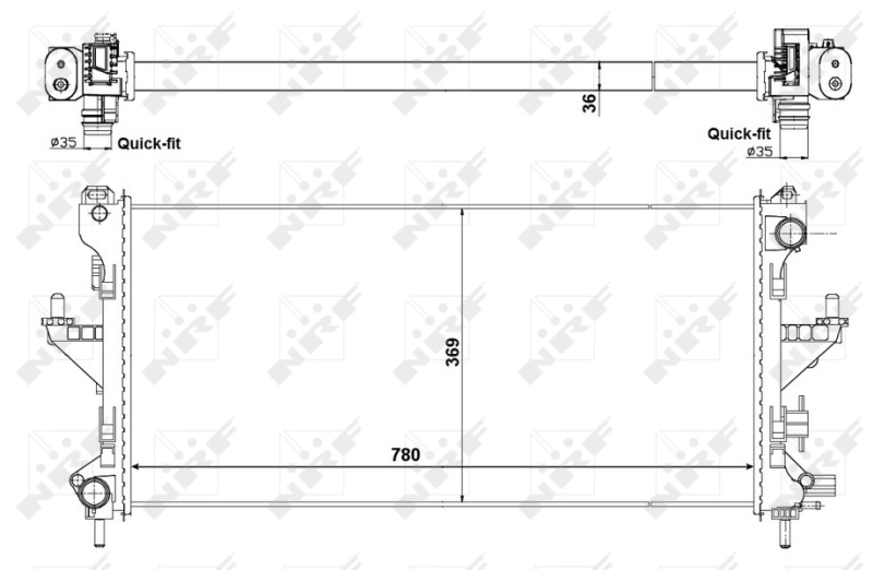 Радіатор основний NRF 53199 ціна, від 126.67 USD