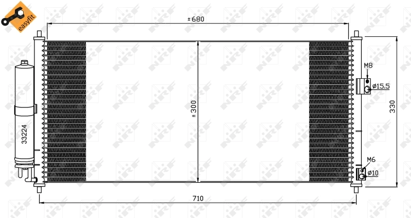 Радіатор кондиціонера 35435 NRF
