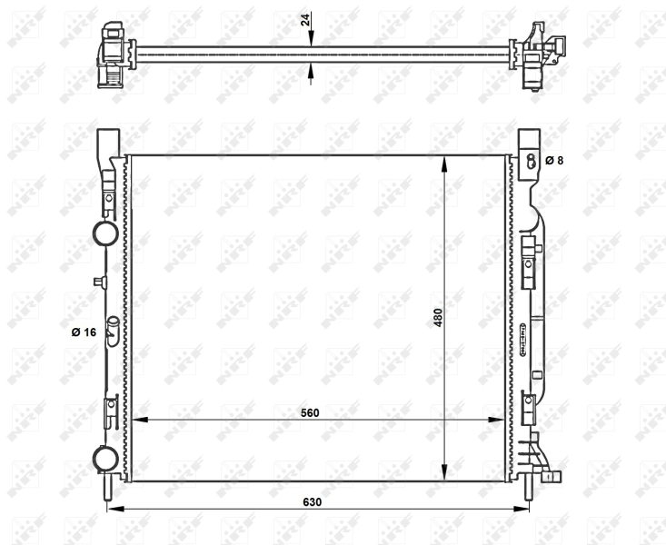 Купити 53002 NRF Радіатор двигуна