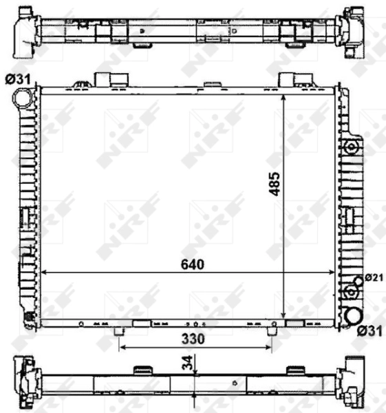 Радіатор основний NRF 58159 ціна, від 156.68 USD