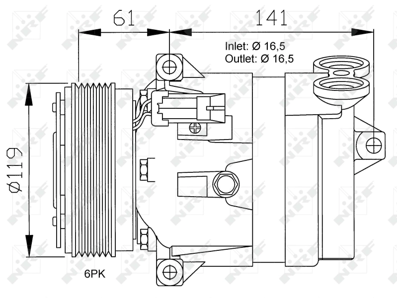 Компресор системи кондиціювання NRF 32021 ціна, від 203.53 USD