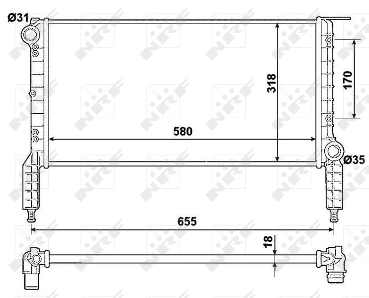 Радіатор основний Fiat/Alfa/Lancia 46803028 ціна, від 62.87 USD