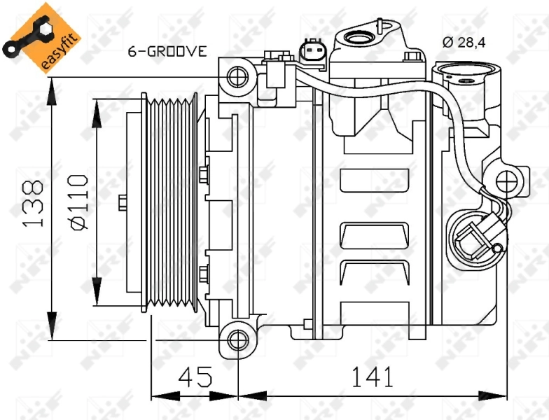 Насос кондиціонера Denso 4711474