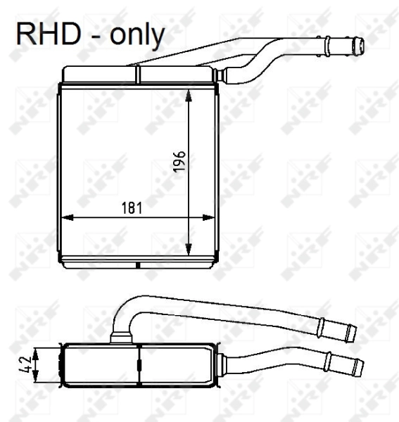Радіатор пічки (обігрівача) NRF 54226 ціна, від 50.37 USD
