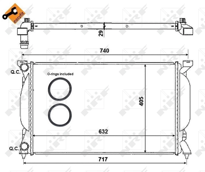 Радіатор 50539 NRF