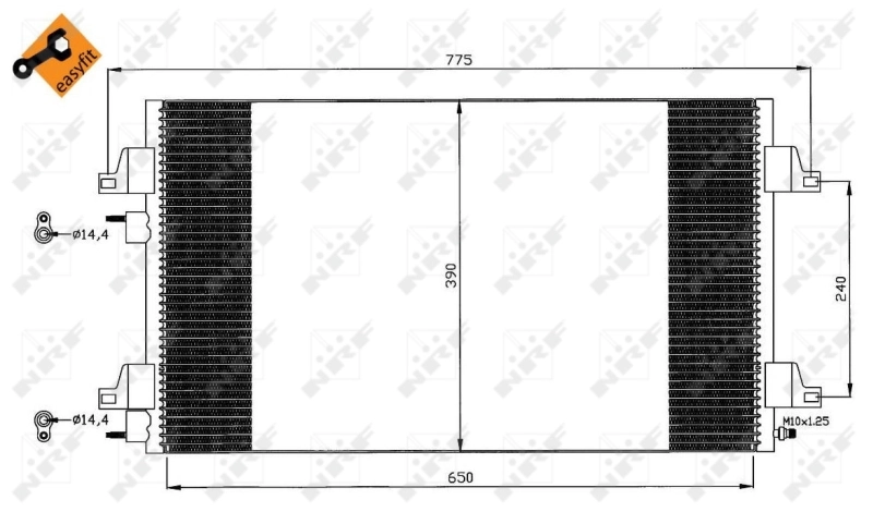 Купити 35447 NRF Радіатор системи охолодження кондиціонера